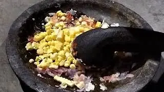 Paket lengkap bening bayem bakwan jagung sambel tomat