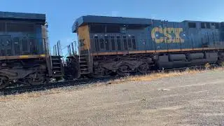 CSX 751 backing into North Lansing train yard