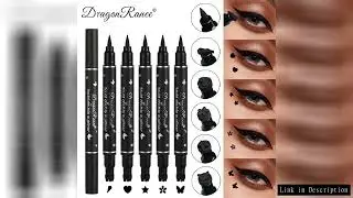 Dragon Ranee Double head Star Seal Eyeliner waterproof non-smudging novice heart plum embellished ey