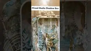 Mixed Media Shadow Box by Finnabair #mixedmediaart #canvastutorial  #primamarketing #papercrafts