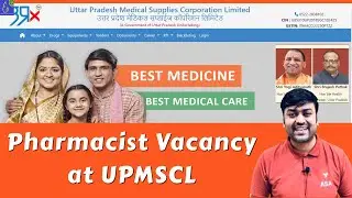 Pharmacist Vacancy at UPMSCL || Pharmacy Jobs at Civil Hospital & URBAN HEALTH MISSION 2024