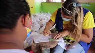 Entrega de cestas b&aacute;sicas a fam&iacute;lias afetadas pela pandemia