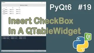 Insert CheckBoxes To QTableWIdget | PyQt6 Tutorial