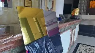 Gold & silver mirror ACP #acp  #buildingconstruction