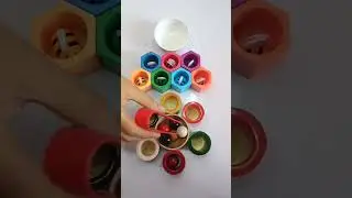 Satisfying Colorful bees and balls Sorting Reverse ASMR #shorts #bees #asmr #karthisasmr #viral