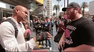 Trump Supporter and Passerby debate Racism/Systematic Oppression in Hollywood