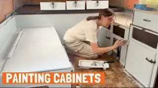 Painting Vintage Pop Up Cabinets