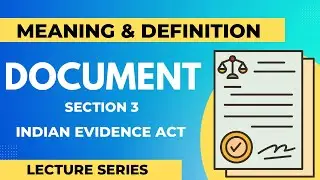Document in Indian Evidence Act 1872 | Meaning & Definition Of Document With Example #evidence