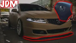 ACURA TSX GETS JDM HONDA AIRBAG AND NEW OEM ASPEC LIP SPLITTER!!