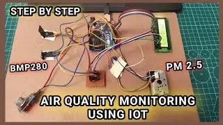 Air quality monitoring system using Arduino with IOT pm2.5 / temperature / bmp280 /AQI on thinkspeak