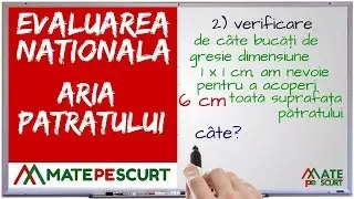 Evaluarea Nationala – aria patratului