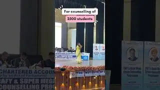 Mega Career Counselling on CA course of 2500+ students by ICAI #icai #castudents #delhi #cacourse
