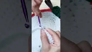 Crochet Easy Apple 🍎 coaster#beautiful #easy #shortvideo