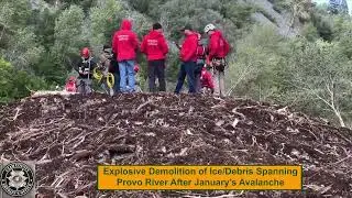 Utah County Agencies Carry Out 'Explosive Demolition' of Avalanche Debris Over Provo River