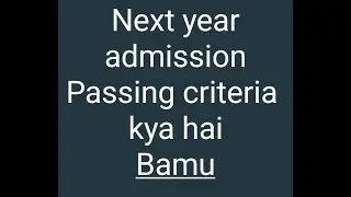 Bamu PASSING Criteria || all about bamu university ||
