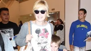 Sultry Star Sharon Stone Shows Adorability With Her Son Through LAX