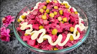 БЫСТРЫЙ САЛАТ ИЗ БУРЯКА за 5 минут. Простой рецепт.