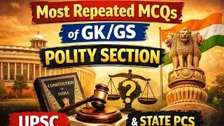 Most Repeated Mcqs of Gk/Gs Polity section for State PCS and all one day exams 