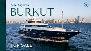 Mega Yacht for Sale in Dubai  - 54m M/Y BURKUT with Jacuzzi, Spa, and even a Gym Onboard!