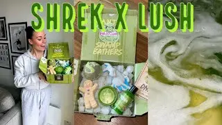 Unboxing my SHREK X LUSH package 💚👑 #lush #shrek #gifted