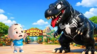 Dinosaurs in the Zoo | Dont Put Hands in the Zoo Song | Good Advice for Kids | Baby Doodle Kids Song
