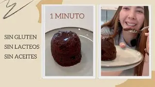 TORTA de CHOCOLATE 🍫 en 1 minuto |  MUGCAKE sin horno, esponjoso y saludable