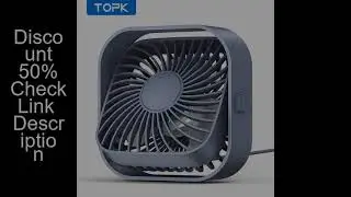 TOPK Mini Portable Fan USB Desk Fan Table Strong Airflow &Quiet Operation 3 Speed Wind 360&deg;Rotatable