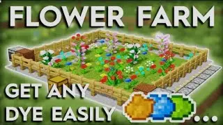 Minecraft Easiest Flower/Dye Farm Tutorial - 1.20/1.21