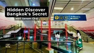Inside Bangkok’s Most Beautiful Subway Station! : Sanam Chai MRT & Hidden Underground Museum 4K