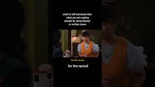 'FOR THE RECORD' meaning and examples