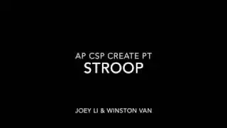 Stroop: The Experience