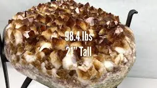 Natural Citrine Geode Coffee Table, 98.4 lbs, 21
