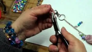 Making Designer Charmstrings for Your Purse; Simple Beaten Wire Clasps