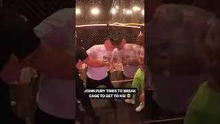 John Fury tries to BREAK cage to get to KSI! 🤯 #misfitsboxing #boxing #fury