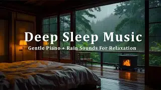 Relaxing Piamo Music & Winter Rain Sounds for Sleeping, Soft Bedtime Piano and Winter Rain Calm