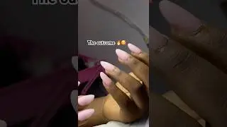 Nail application process vs result 💐 #youtubeshorts #explore #arcylicnails #almond #vlogwithkendra