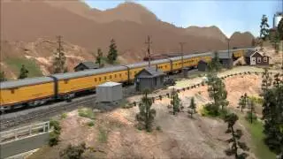 HO layout UP passenger train