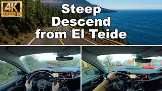 Steep Descend from El Teide | 4K POV ASMR Drive | Rev Matching & Heel-Toe Downshifts