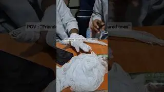 &ldquo;MBBS students vs. bandages&hellip;how did it go? 😅&rdquo; #mbbsjourney #collegelife