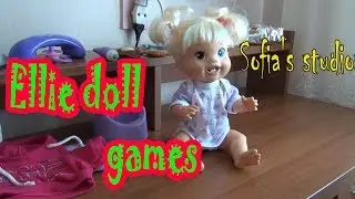 Ellie play doll | Dress up games for girls | feeding time | changing clothes | Funny episode