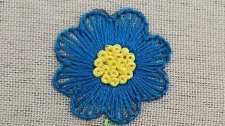 How To Do Button Hole Stitch Flower/Easy Hand Embroidery For Beginners/EmbroDiaries Easy Tricks 💐