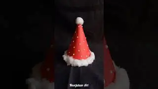 Santa Hat With Paper #shorts #santacap #youtubeshorts