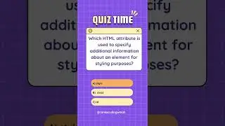 IT'S TIME TO QUIZ #rankscodingwalah #html #quiz #javafullstack #quiztime #coding