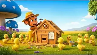 Monkey Bibi FIXES Tractor & BUILDS Cozy Home for Ducks! 🚜🏡 Adorable Farm Life Fun!