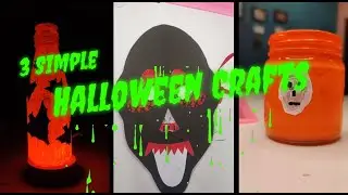 🎃🕸️ 3 Simple Halloween Crafts 👻 | Easy & Fun DIY Ideas ✂️🧡 #diy #craft #halloween