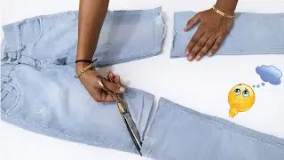 Jeans Re IDEA // Old Jeans Recycle idea // New Sewing Idea From Jeans // Simple Sewing