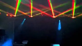 American DJ Saturn Tri Sys, ADJ Comscan, Sound to light.wmv