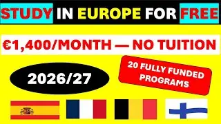💥 Stop Paying for Grad School! 20 Fully Funded Erasmus Mundus Masters in Europe 2026/2027