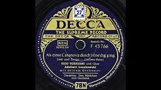 Als einst Casanova durch Venedig ging - VICO TORRIANI, Adalbert Luczkowski mit seinem Orchester