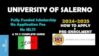 University of Salerno Italy | University of Salerno Application Process | Complete Guide